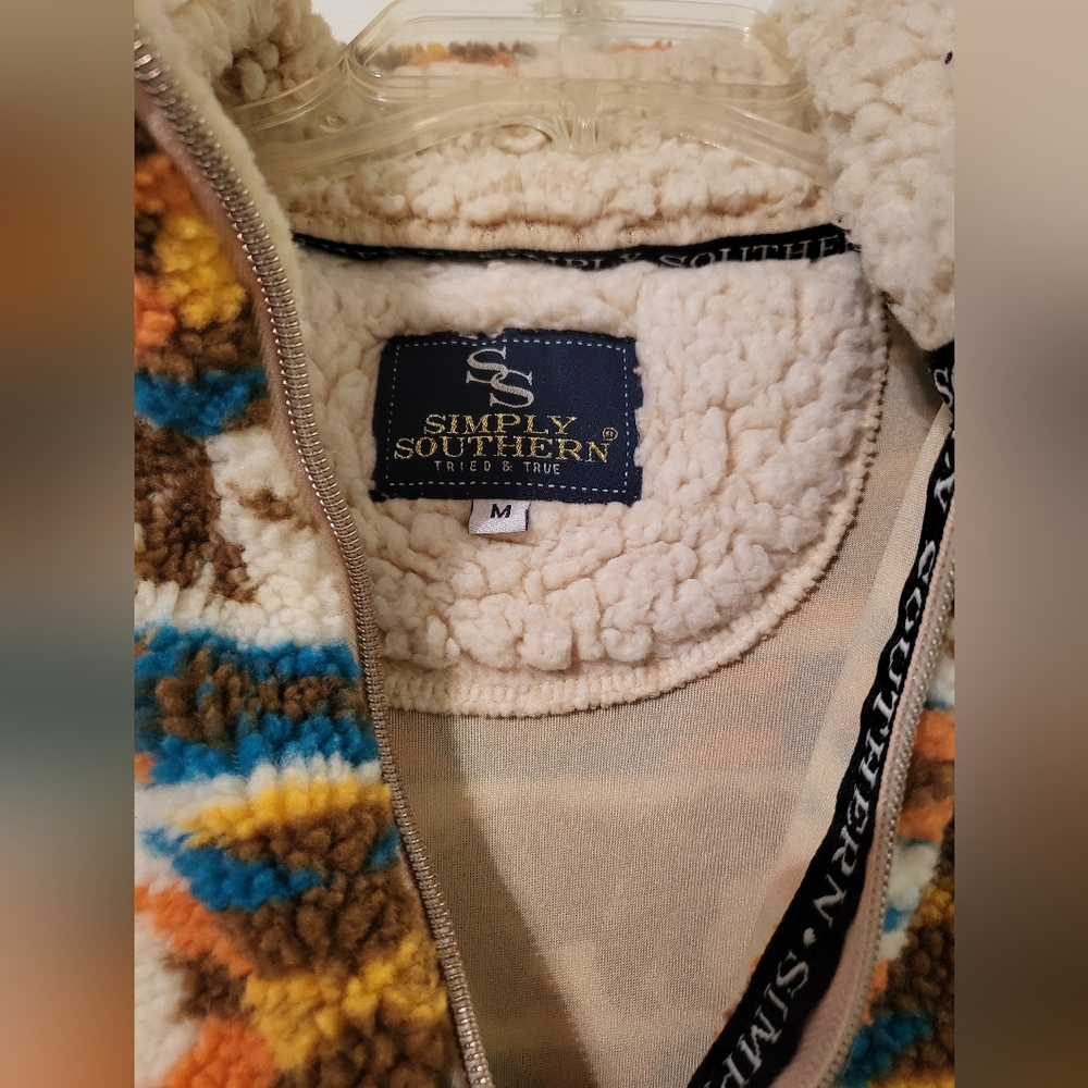 Simply Southern Quater Zip Front Sherpa Pullover - Picture 6 of 7